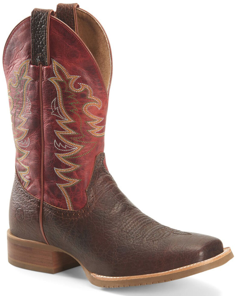Double H Men's Clifton Western Work Boots - Soft Toe, Chocolate, hi-res