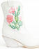 Image #2 - Golo Women's Jesse Cactus Western Booties - Snip Toe, White, hi-res