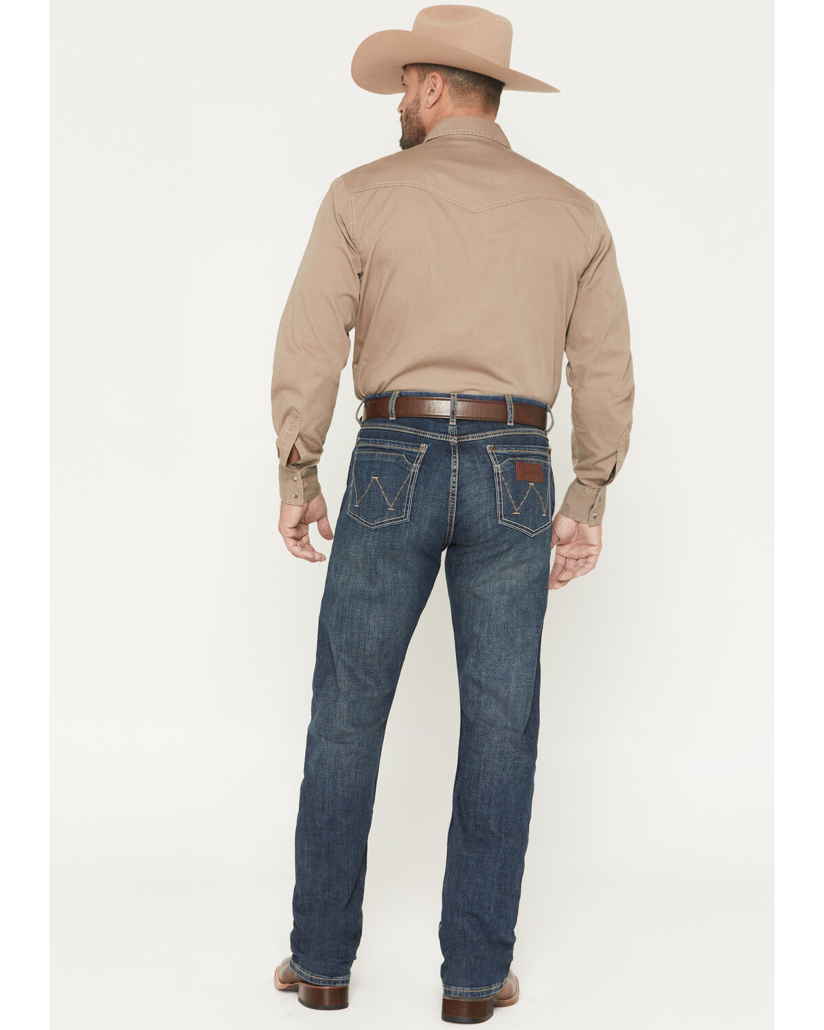 Image #3 - Wrangler Retro Men's Layton Medium Wash Low Rise Slim Bootcut Jeans, Denim, hi-res