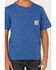 Image #3 - Carhartt Boys' Logo Pocket Short Sleeve T-Shirt, Medium Wash, hi-res