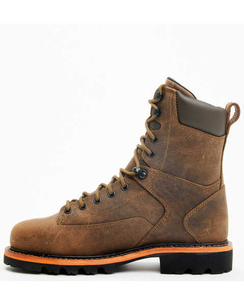 Image #3 - Hawx Men's 8" Insulated Lace-Up Waterproof Work Boots - Composite Toe , Brown, hi-res