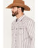 Image #2 - Moonshine Spirit Men's Cosmic Dobby Striped Long Sleeve Western Snap Shirt, Purple, hi-res