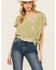 Image #1 - Ariat Women's Osage Bandana Print Short Sleeve Wrap Shirt, Sage, hi-res