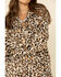 Image #3 - Katydid Women's Leopard Faux Fur Hooded 3/4 Zip Pullover, , hi-res