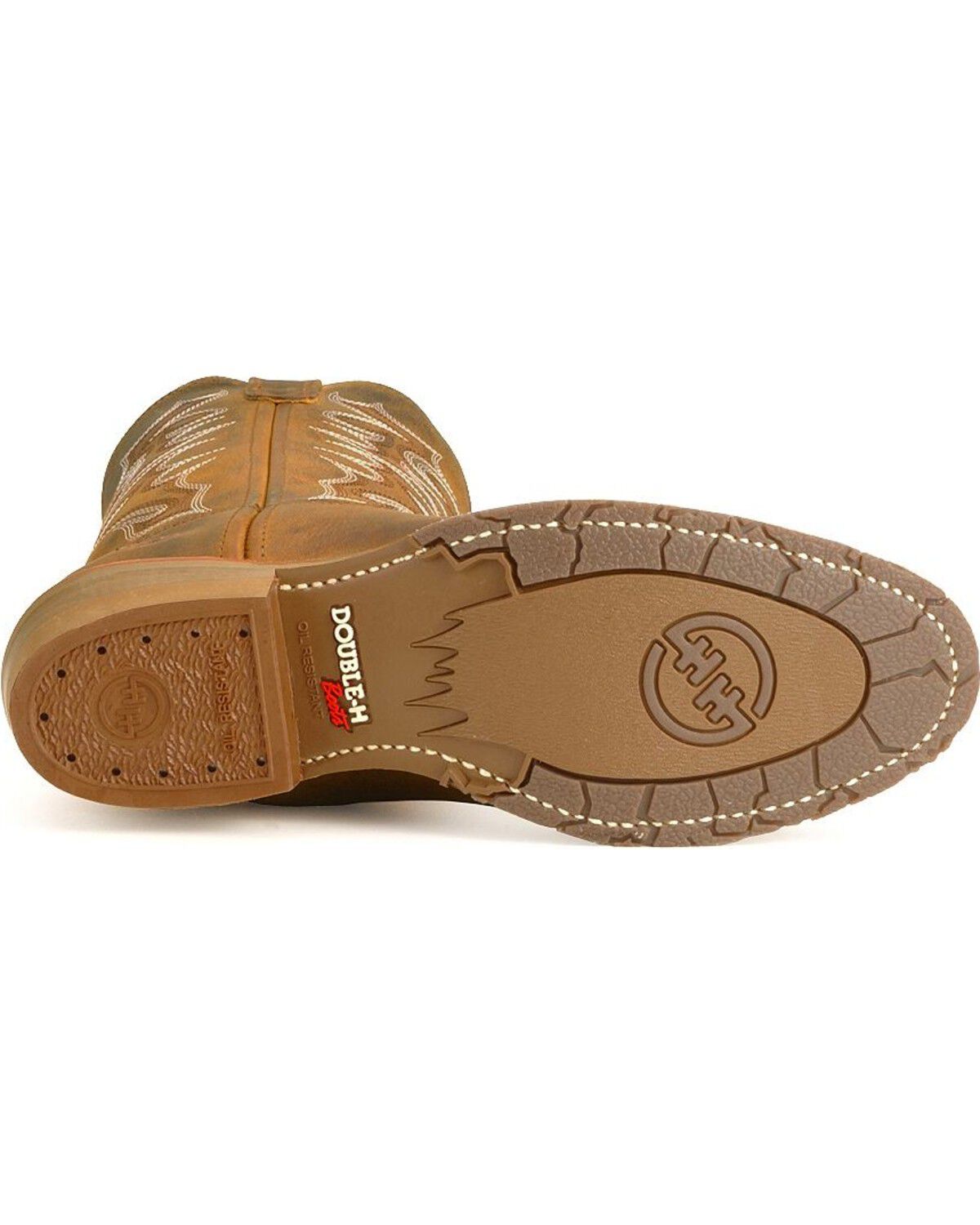 Image #6 - Double H Men's Gel Ice Western Boots - Round Toe, Brown, hi-res