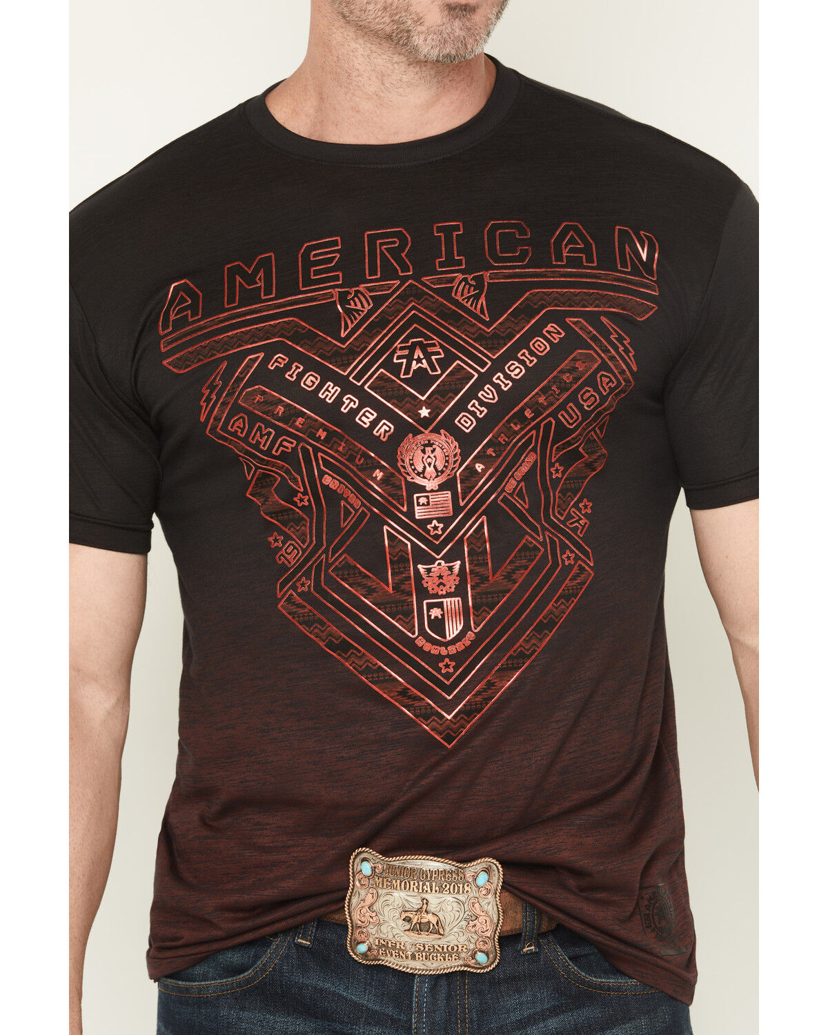 Image #3 - American Fighter Men's Garrison Short Sleeve Graphic T-Shirt, Black, hi-res