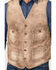 Image #3 - Cody James Men's White Buffalo Suede Vest, Tan, hi-res