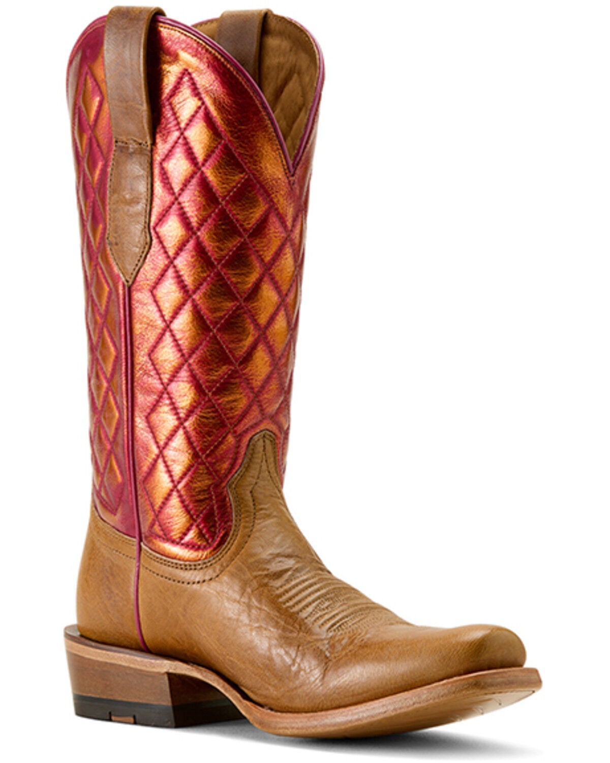 Ariat Women's Futurity Denton Western Boots - Square Toe, Red, hi-res