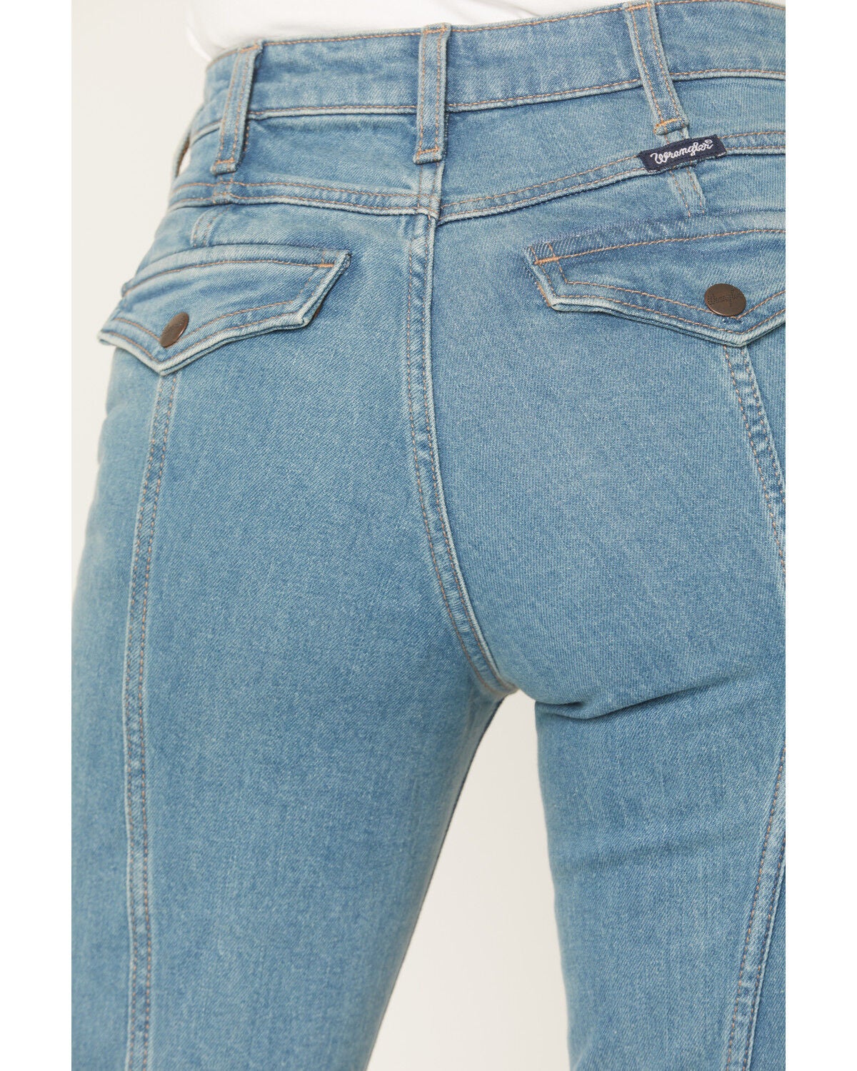 Image #4 - Wrangler Retro Women's Bailey Light Wash High Rise Stretch Trouser Jeans, Light Wash, hi-res
