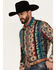 Wrangler Men's Checotah Southwestern Print Long Sleeve Pearl Snap Western Shirt, Multi, hi-res