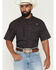 Image #1 - Ariat Men's Printed VentTEK Short Sleeve Button-Down Shirt, Black, hi-res