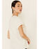 Cut & Paste Women's Bless This Mess Floral Graphic Short Sleeve Tee  , Ivory, hi-res