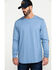 Image #1 - Hawx Men's FR Logo Long Sleeve Work T-Shirt - Big & Tall, Blue, hi-res