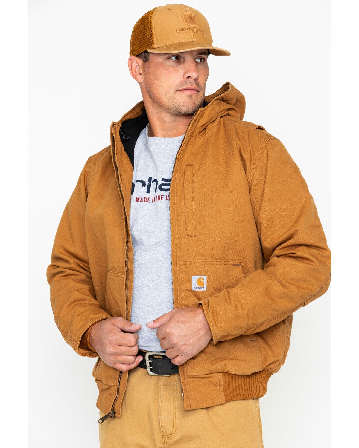 Carhartt Men's Full Swing Armstrong Active Work Jacket, Pecan, hi-res