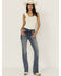 Image #3 - Grace in LA Women's Medium Wash Mid Rise Dreamcatcher Pocket Bootcut Stretch Denim Jeans, Medium Wash, hi-res