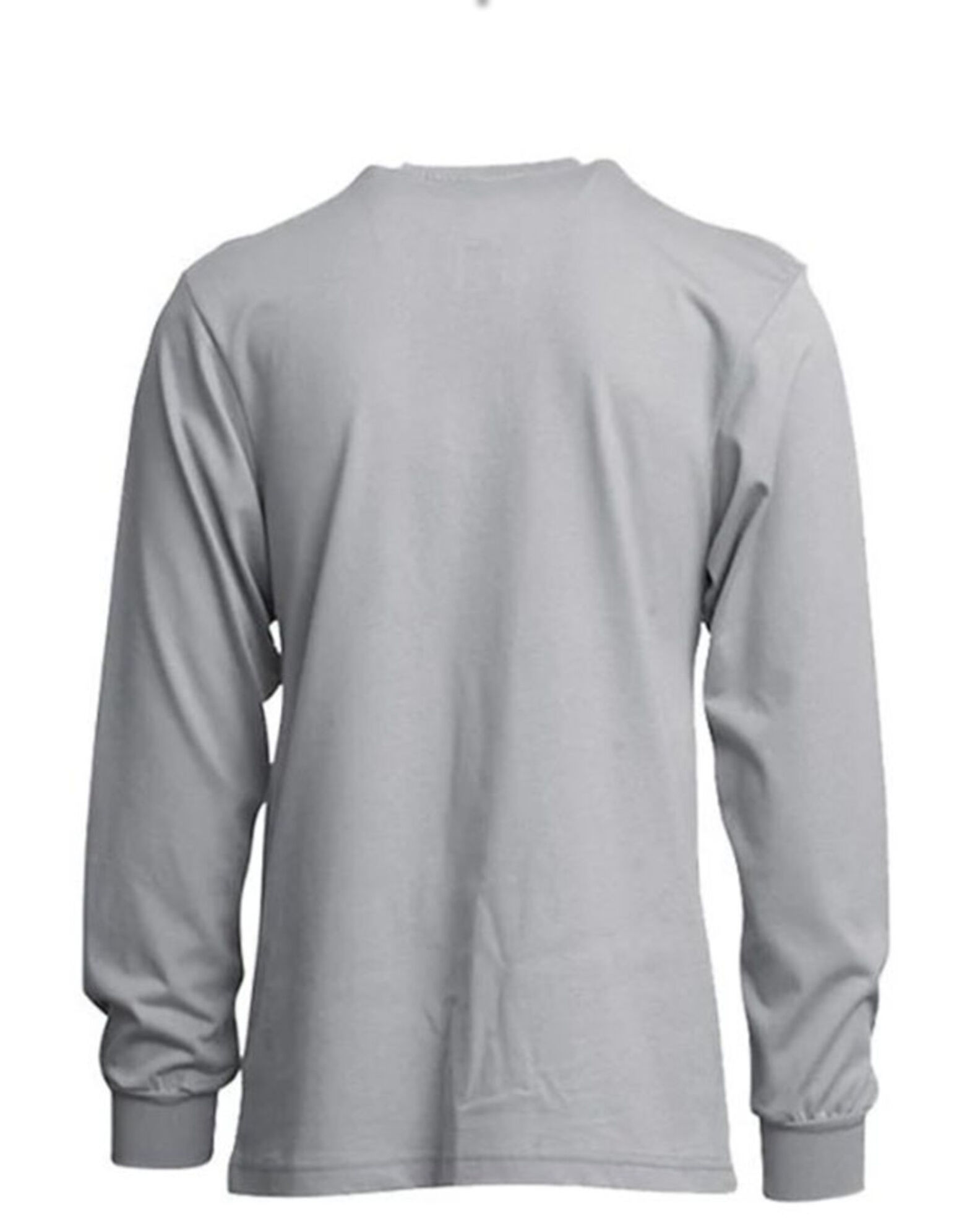 Image #2 - Lapco Men's FR Long Sleeve Henley T-Shirt, Grey, hi-res