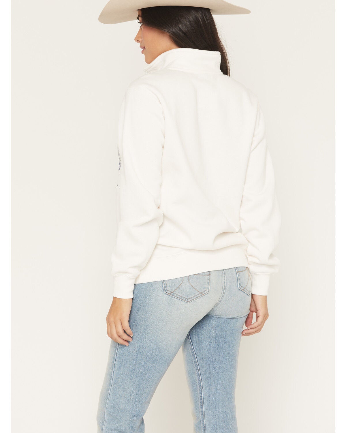 Image #4 - Ariat Women's Landscape 1/2 Zip Pullover, White, hi-res