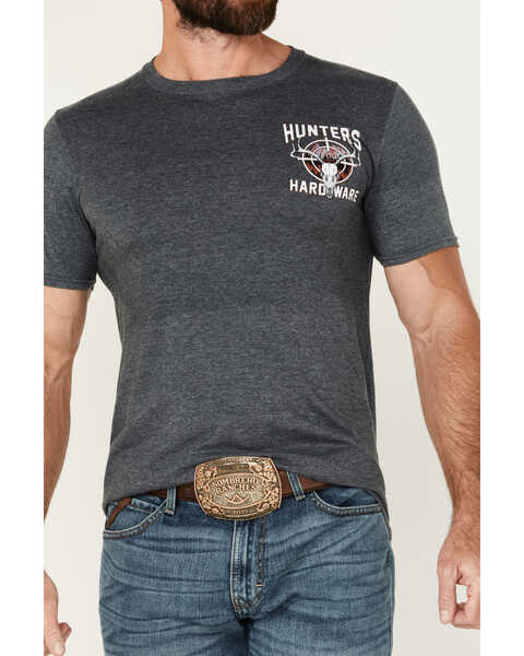 Image #3 - Cowboy Hardware Men's Eat Sleep Hunt Short Sleeve T-Shirt, Charcoal, hi-res