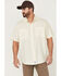 Image #1 - Resistol Men's Solid Short Sleeve Button-Down Western Shirt, Off White, hi-res