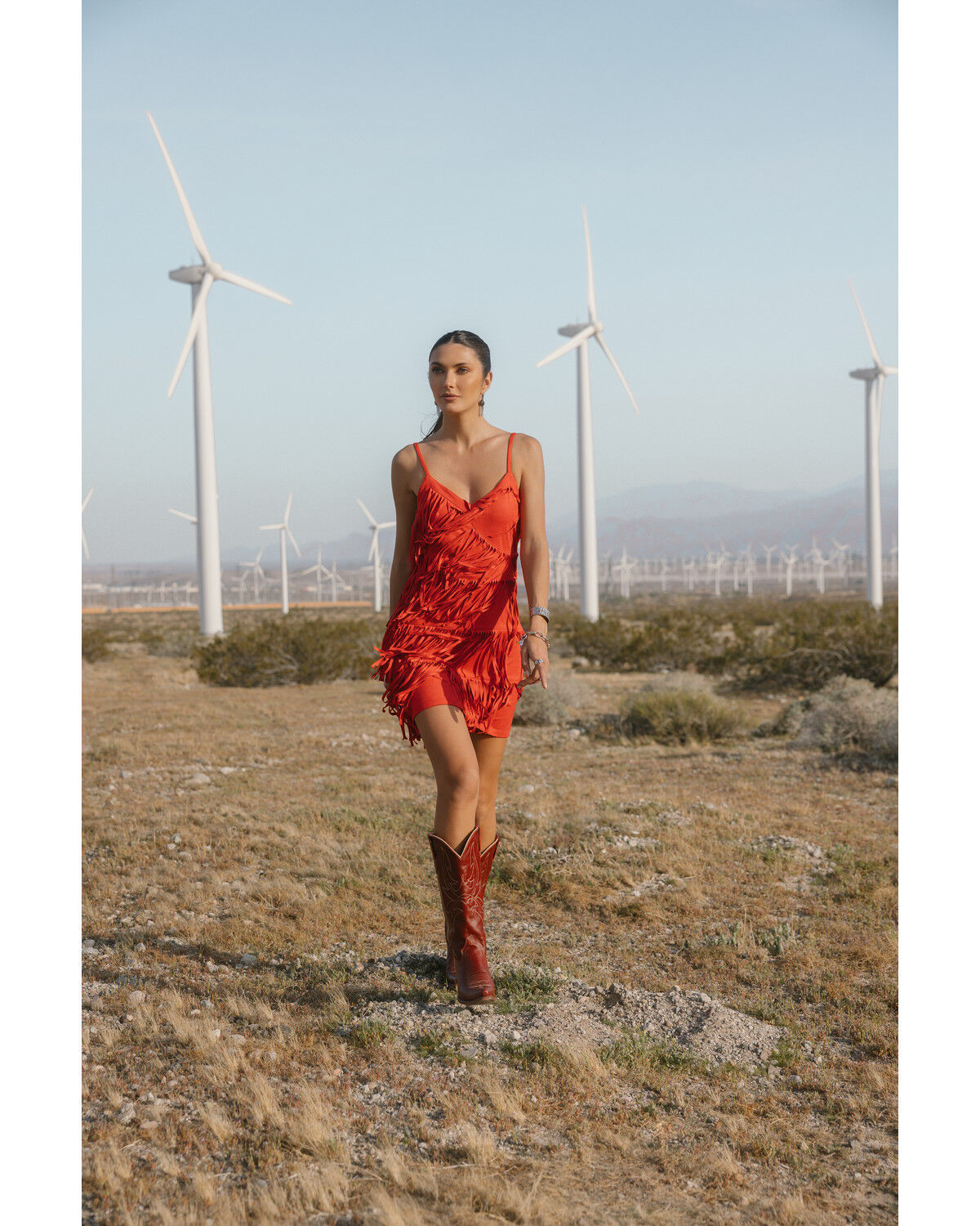 Image #1 - Idyllwind Women's Brixworth Faux Suede Fringe Mini Dress, Coral, hi-res
