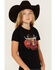 Image #2 - Ariat X Rodeo Quincy Girls' Steer Head Rodeo Short Sleeve Tee, Black, hi-res