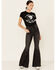 Image #2 - Bandit Brand Women's I Ain't Rich But Lord I'm Free Graphic Tee, Black, hi-res