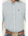 Image #3 - Cinch Men's Plaid Print Short Sleeve Button-Down Western Shirt, Turquoise, hi-res