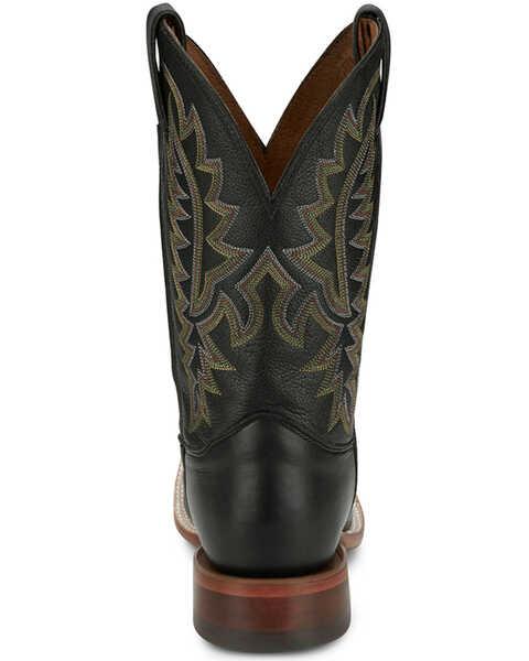 Image #5 - Justin Men's Poston Western Boots - Broad Square Toe , Black, hi-res