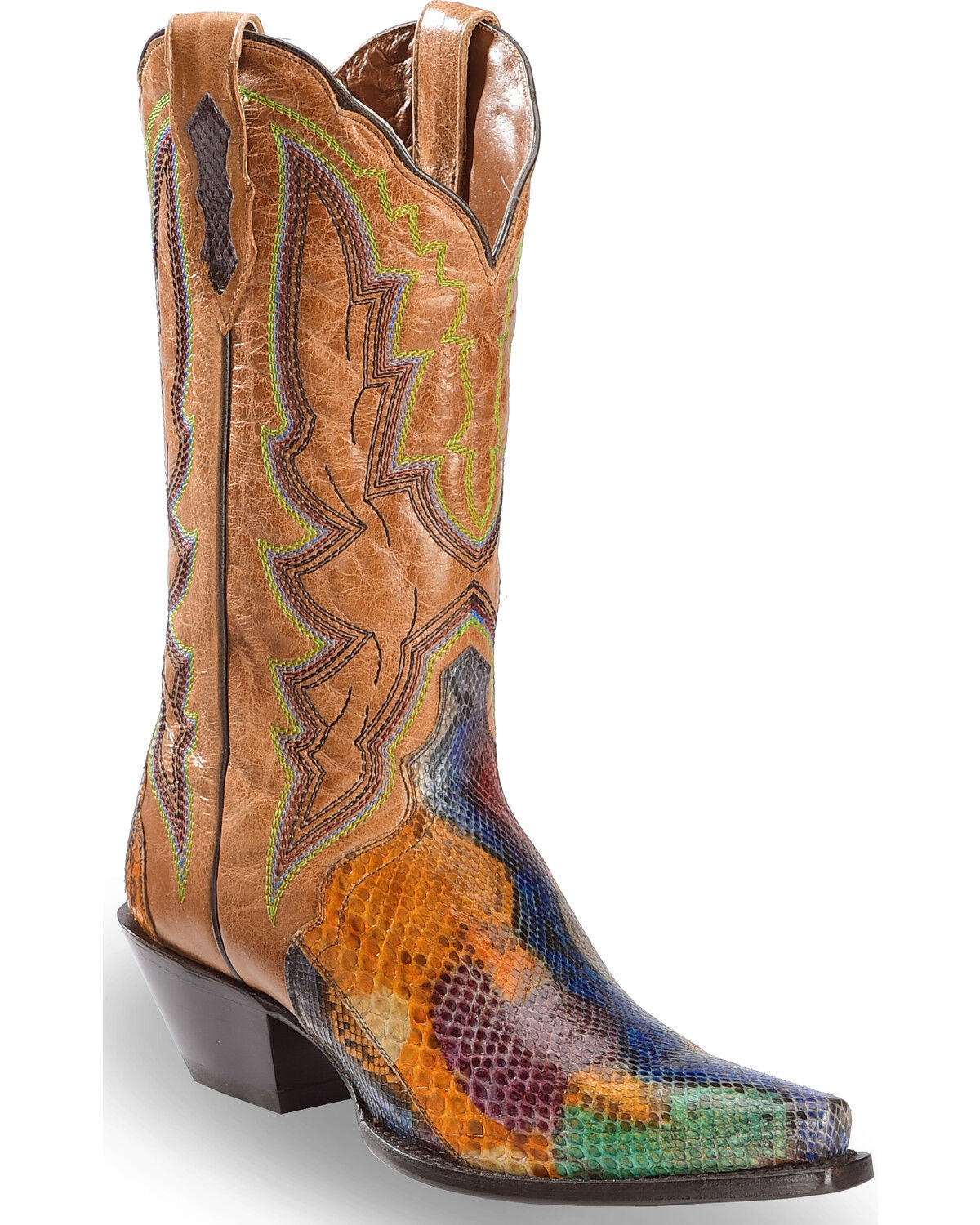 snake print cowgirl boots