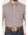 George Strait By Wrangler Men's Sunset Plaid Short Sleeve Button-Down Western Shirt - Big & Tall, Red, hi-res