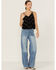 Image #4 - Shyanne Women's Southwestern Embroidered V-Neck Cami, Black, hi-res