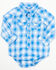 Image #1 - Wrangler Infant Boys' Plaid Print Long Sleeve Snap Onesie, Blue, hi-res
