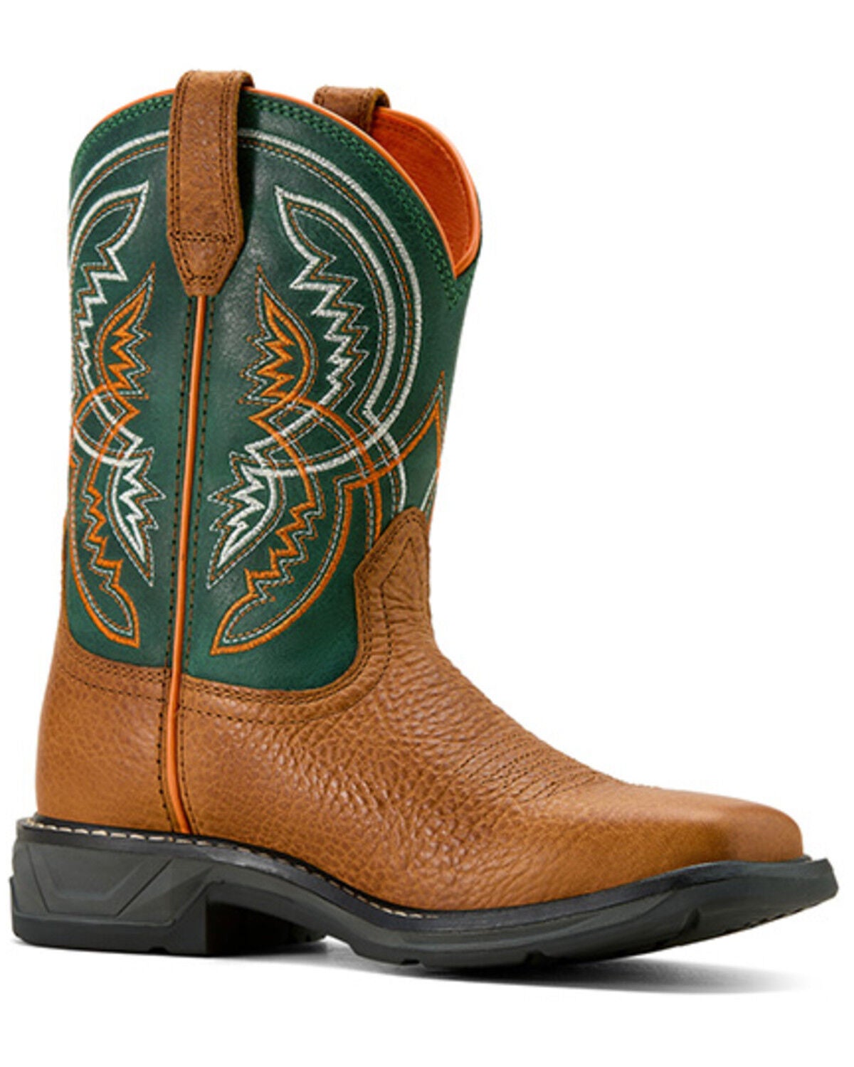 Ariat Boys' Workhog XT Coil Western Boots - Broad Square Toe, Tan, hi-res