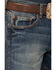 Image #3 - Wrangler Retro Men's Bozeman Medium Wash Low Rise Slim Straight Jeans , Denim, hi-res