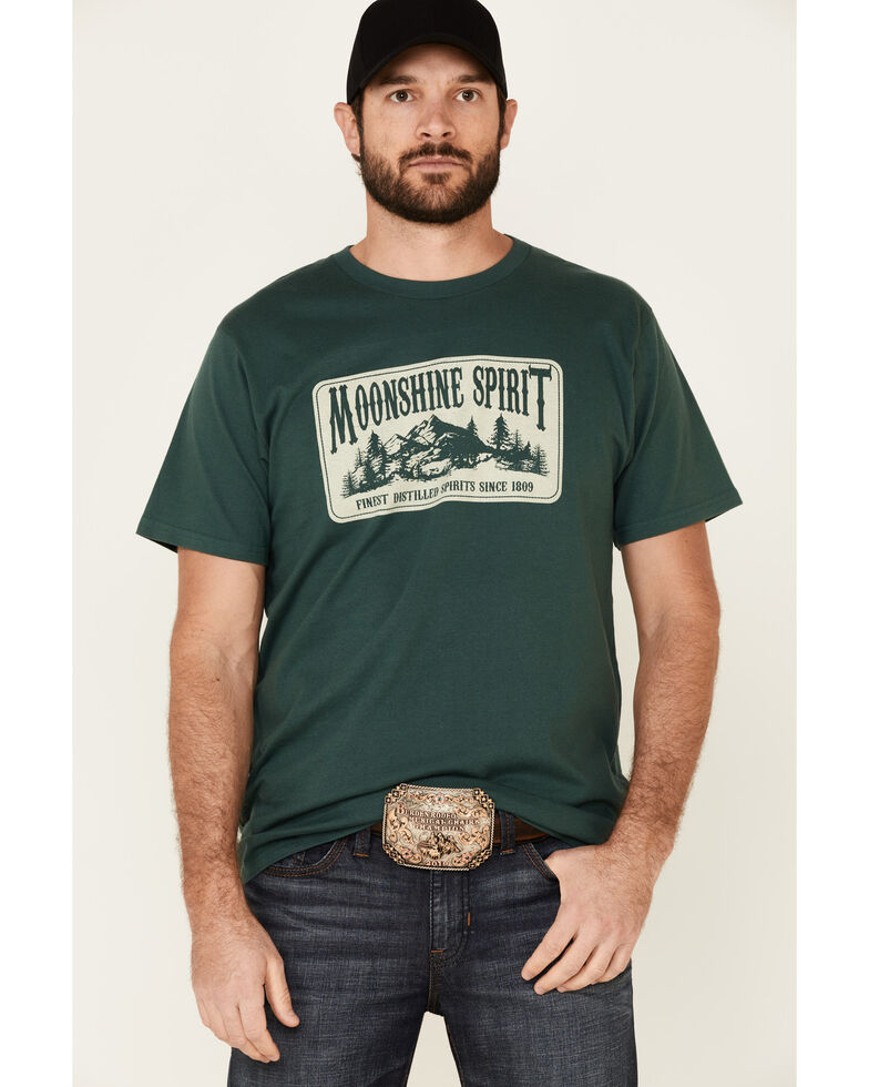 Moonshine Spirit Men's Mountain Man Graphic Short Sleeve T-Shirt , Green, hi-res