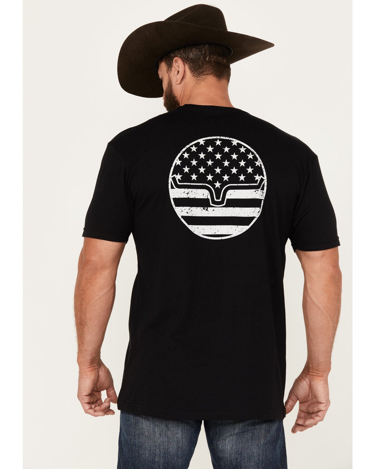 Kimes Ranch Men's American Bullseye Short Sleeve Graphic T-Shirt, Black, hi-res