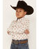 Image #2 - Cody James Boys' Horse Shoe Print Long Sleeve Western Snap Shirt, Caramel, hi-res