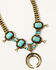 Shyanne Women's Golden Dreamcatcher Squash Blossom Necklace, Gold, hi-res