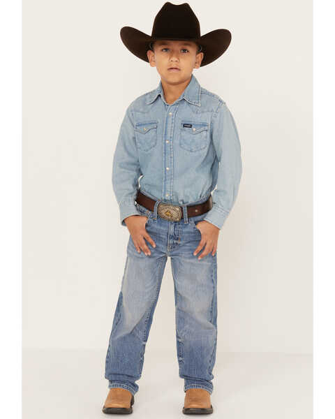 Image #1 - Cody James Little Boys' Medium Wash Dalton Relaxed Bootcut Jeans, Medium Wash, hi-res