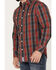 Image #3 - Resistol Men's Yuma Plaid Print Long Sleeve Button Down Western Shirt, Black/red, hi-res