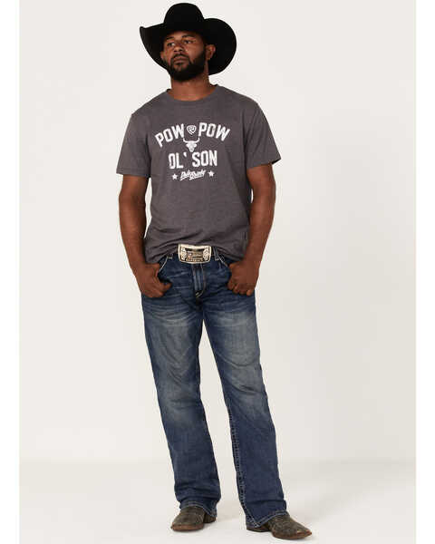 Dale Brisby Men's Pow Pow Ol' Son Graphic Short Sleeve T-Shirt , Charcoal, hi-res