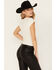 Wrangler Women's Shrunken Band Short Sleeve Graphic Tee, Ivory, hi-res