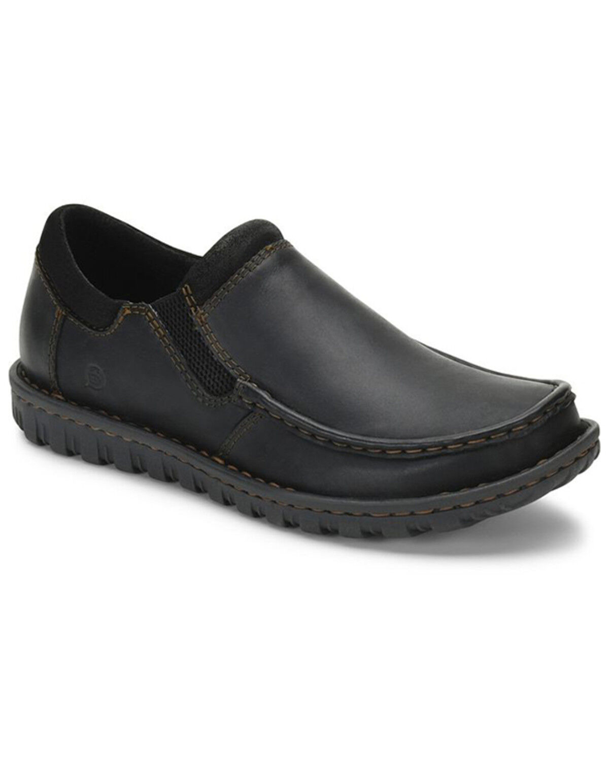 Image #1 - Born Men's Gudmund Casual Shoes - Moc Toe, Black, hi-res