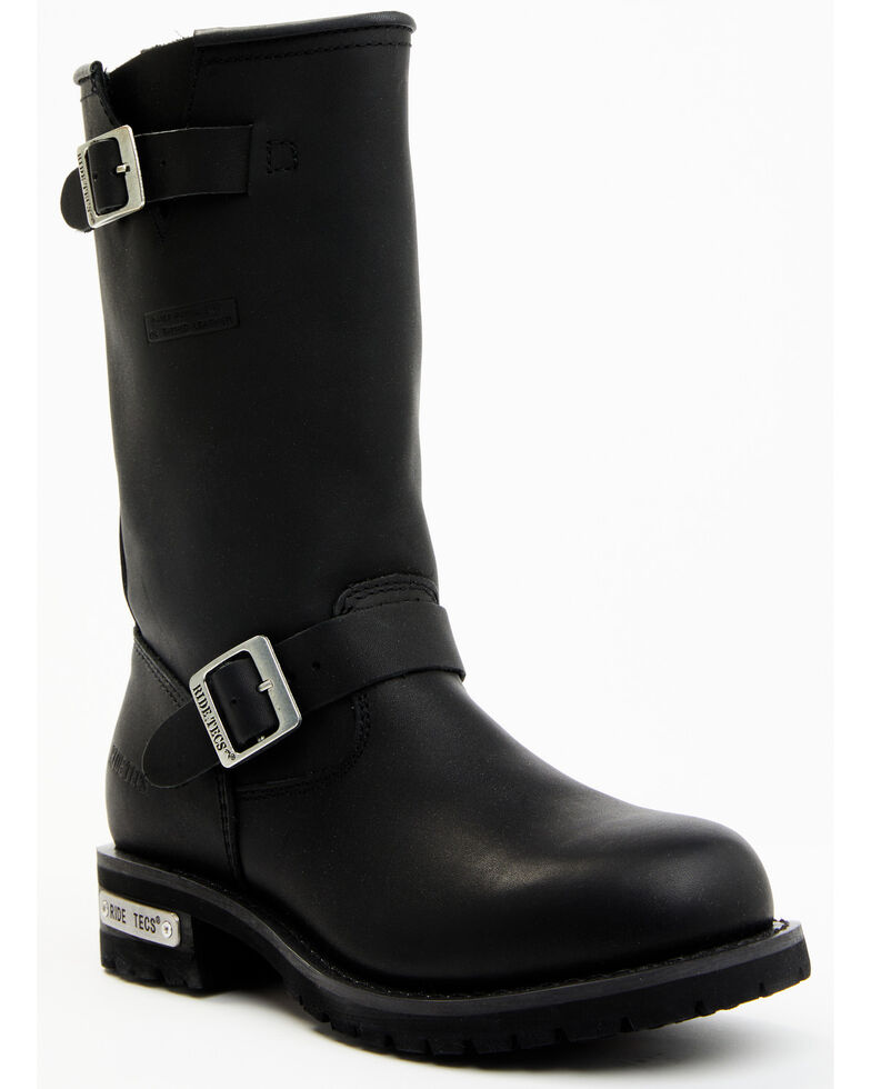 Ad Tec Men's Heavy Duty 13" Engineer Boots - Round Toe, Black, hi-res
