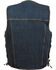 Image #2 - Milwaukee Leather Men's Side Lace Denim Vest with Chest Pockets, Blue, hi-res