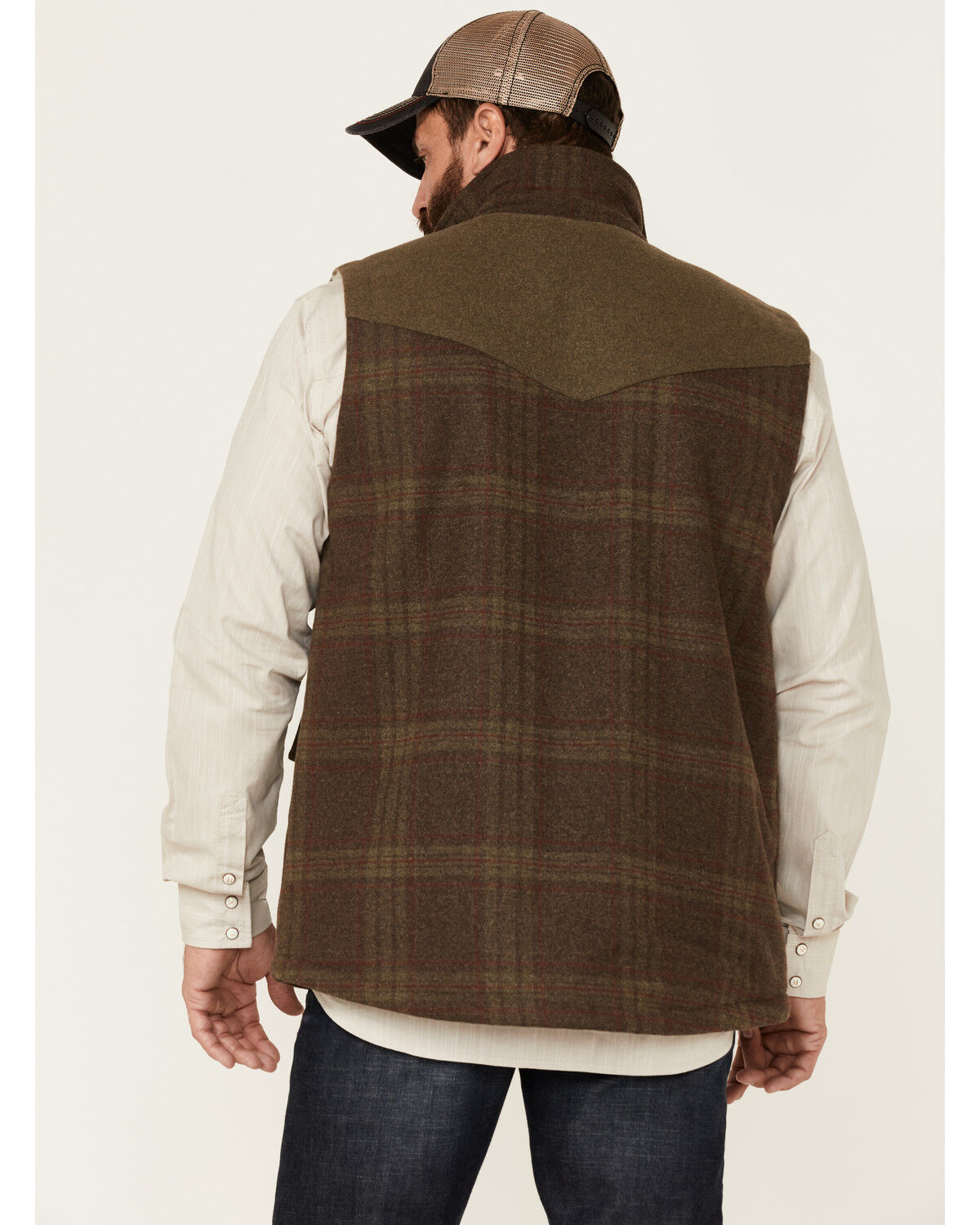 Image #4 - Moonshine Spirit Men's Brown Alpaca Plaid Button-Front Wool Vest, , hi-res