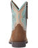 Ariat Girls' Storm Western Boots - Broad Square Toe, Brown, hi-res