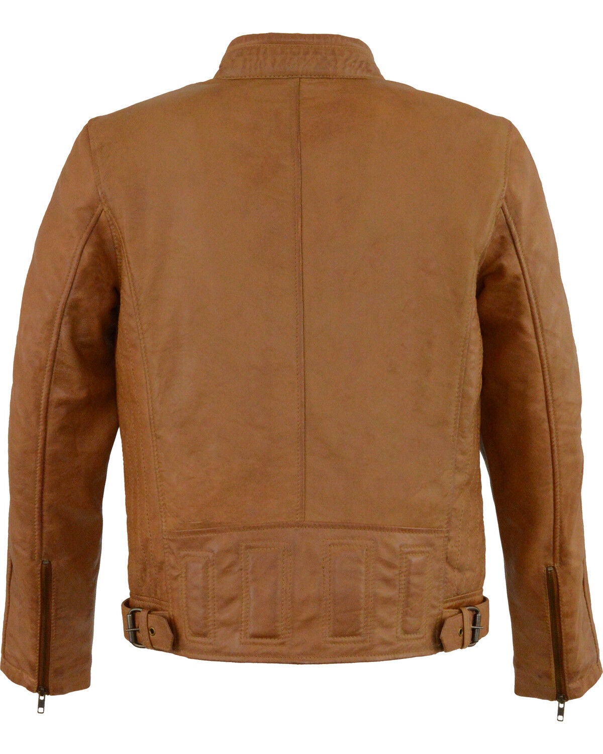 Image #3 - Milwaukee Leather Men's Tan Stand Up Collar Leather Jacket - 3X Big, Tan, hi-res