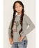 Image #2 - Ariat Girls' Sassy Cat Sweatshirt, Grey, hi-res