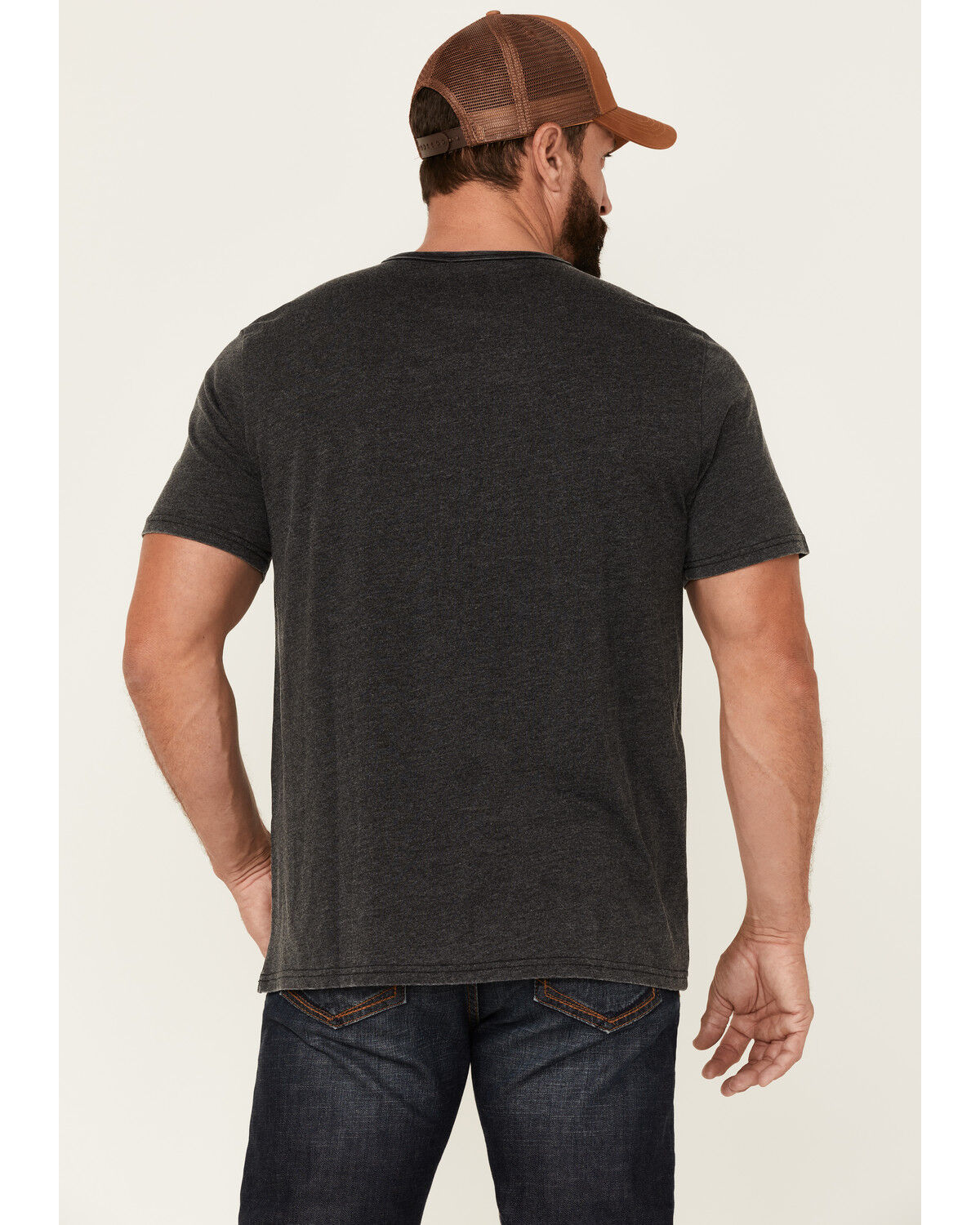 Image #4 - Flag & Anthem Men's Burnout Desert Son Lightning Graphic Short Sleeve T-Shirt, Charcoal, hi-res
